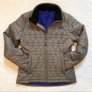 Gray North Face Coat, Size Medium, Grey w/ Blue